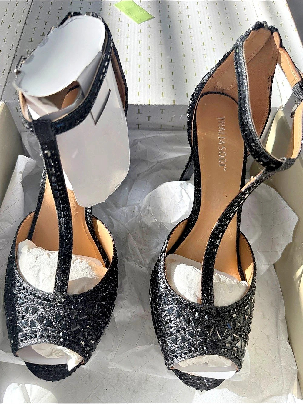 Thalia Sodi Women's Chacey
Embellished T-Strap Platform Pumps